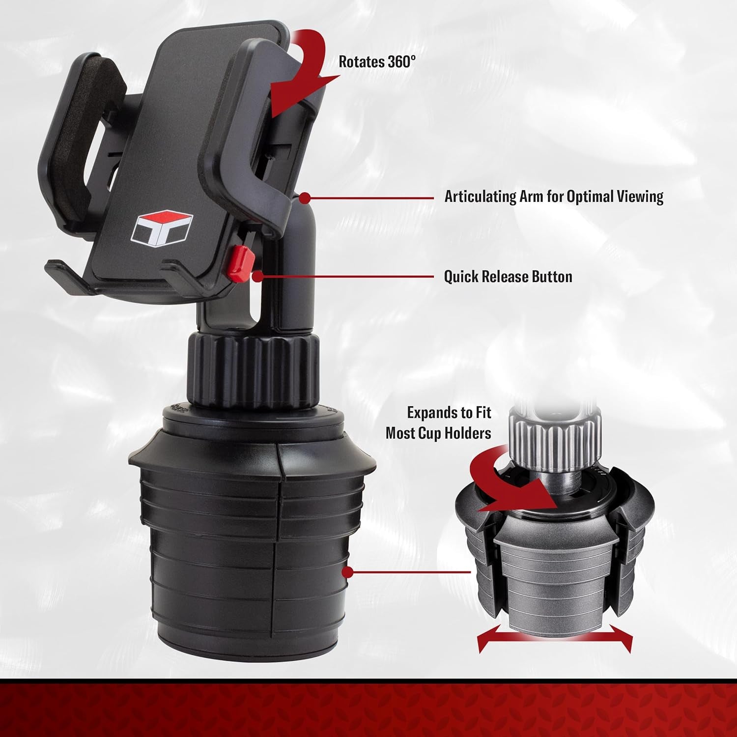 Cradle Cup Mount Phone Holder, Universal Car Phone Holder