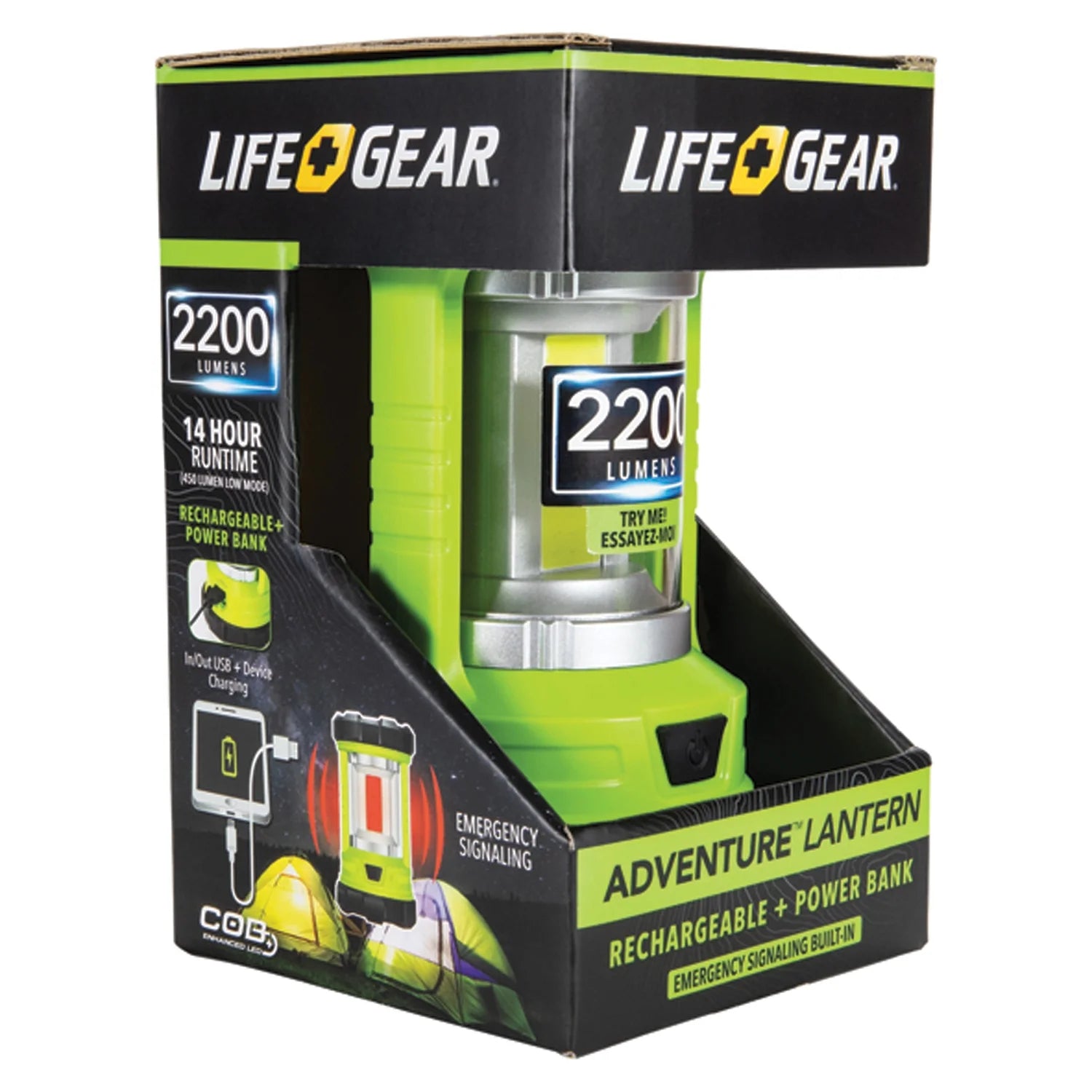 41-3992 2,200-Lumen USB Rechargeable Lantern and Powerbank