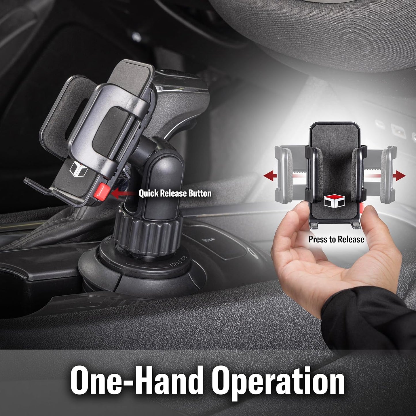 Cradle Cup Mount Phone Holder, Universal Car Phone Holder