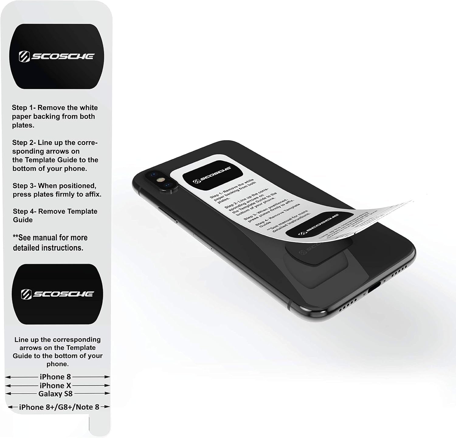MDMRK-XCES0 Magicmount Magnetic Mount Replacement Plate Kit for Phone Holders - Black