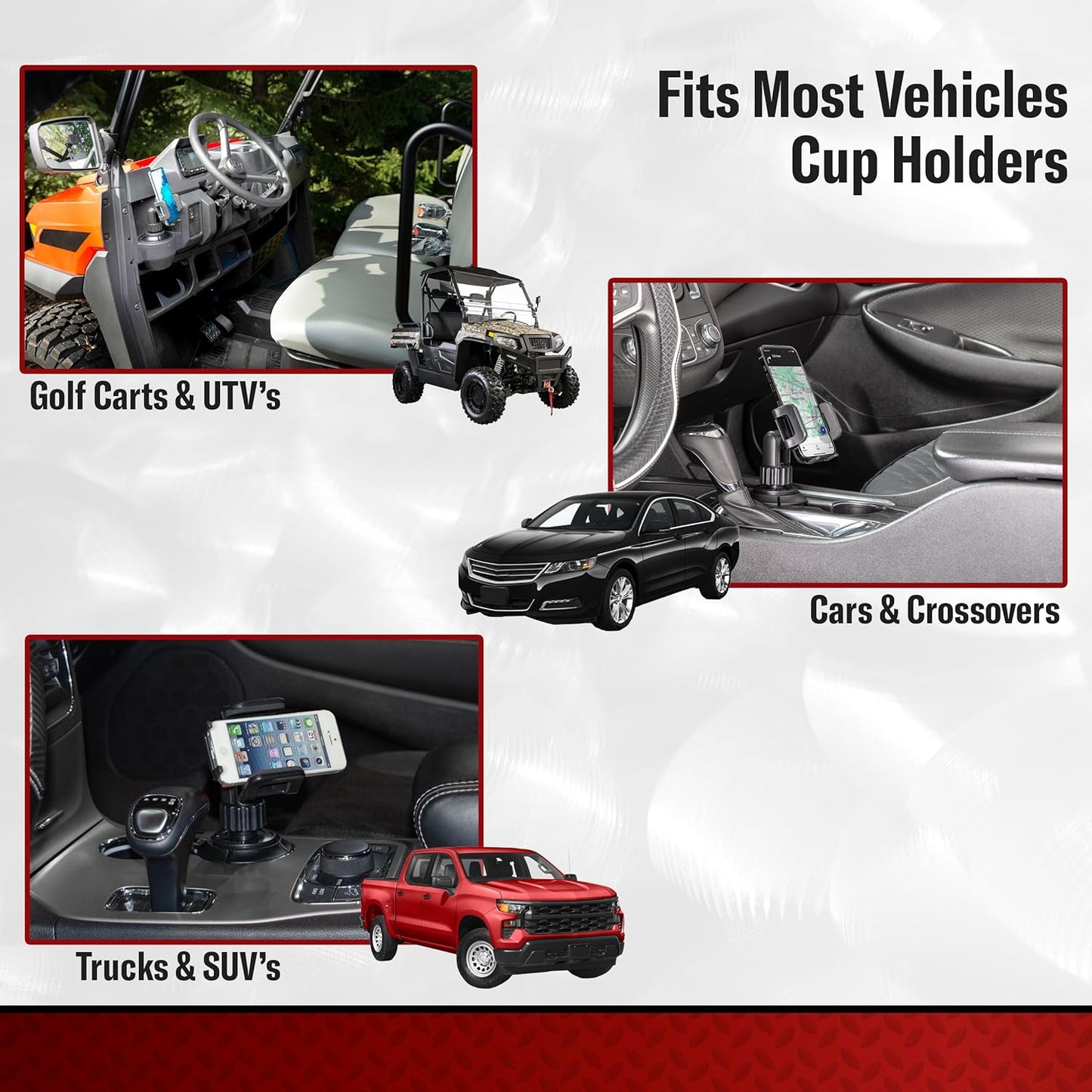 Cradle Cup Mount Phone Holder, Universal Car Phone Holder
