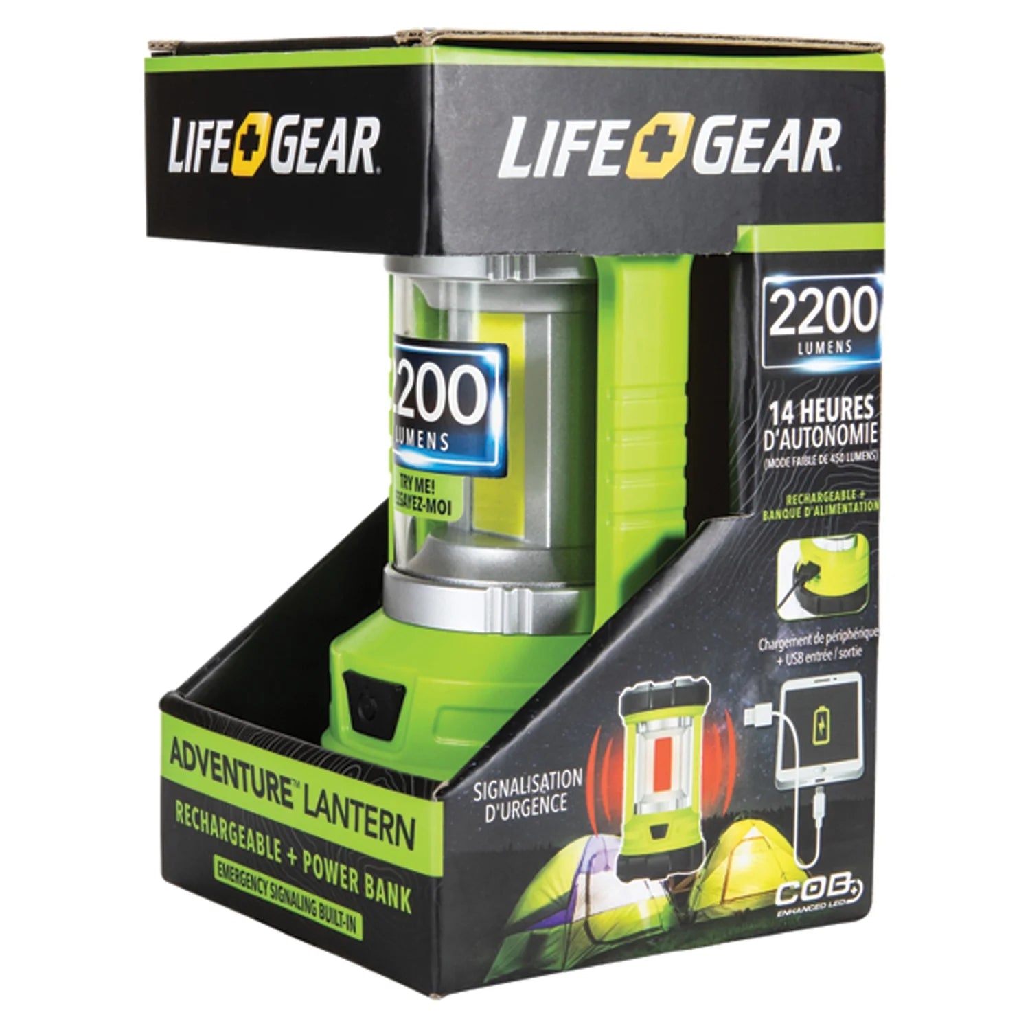 41-3992 2,200-Lumen USB Rechargeable Lantern and Powerbank